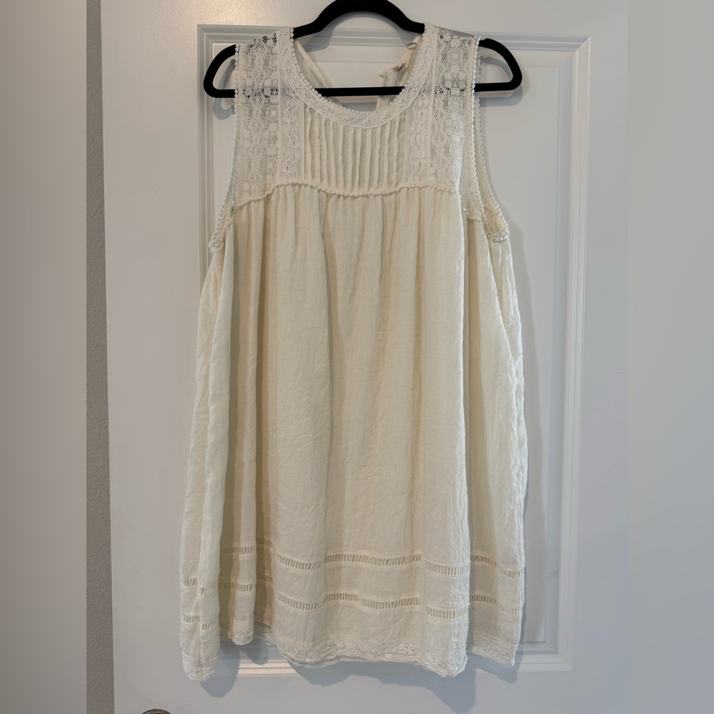 Cream Sleeveless Dress